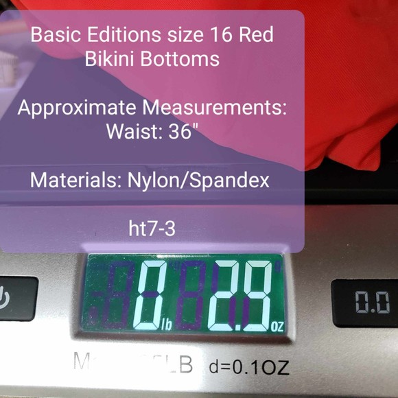 Basic Editions size 16 Red Bikini Bottoms NWT - Picture 8 of 8